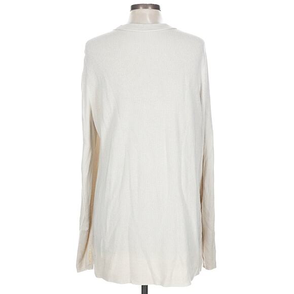 Lululemon Textured Knit Crewneck Sweater Ivory ribbed Long Sleeve Pullover Men L - Picture 4 of 7